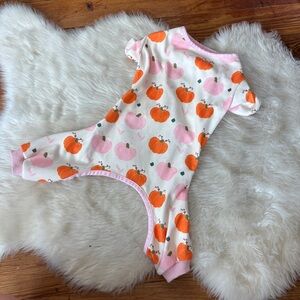 Jessica Simpson Pink and Orange Pumpkin Dog PJs